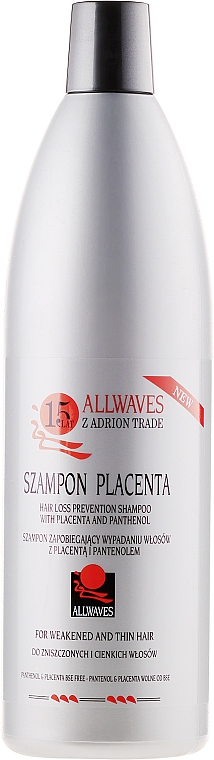 Keratin Shampoo gegen Haarausfall - Allwaves Placenta Hair Loss Prevention Shampoo  — Bild N3