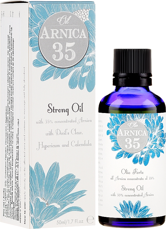 Starkes Massageöl mit Teufelskralle, Calendula, Kamille und schwarzer Johannisbeere - Arnica 35 Strong Oil — Bild N1