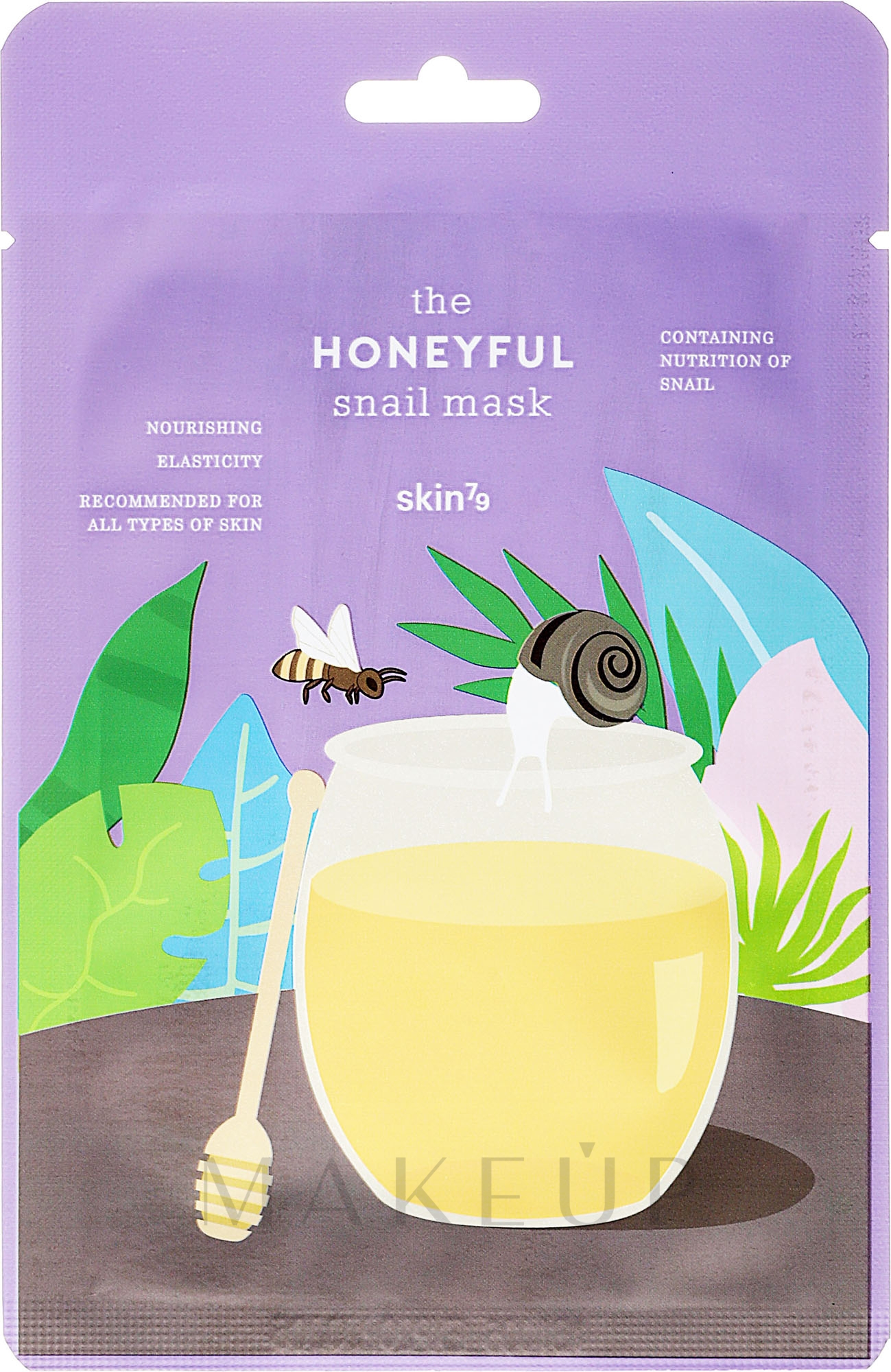 Feuchtigkeitsspendende und pflegende Gesichtsmaske mit Schneckenschleim-Extrakt und Honig - Skin79 The Honeyful Snail Mask — Bild 20 ml