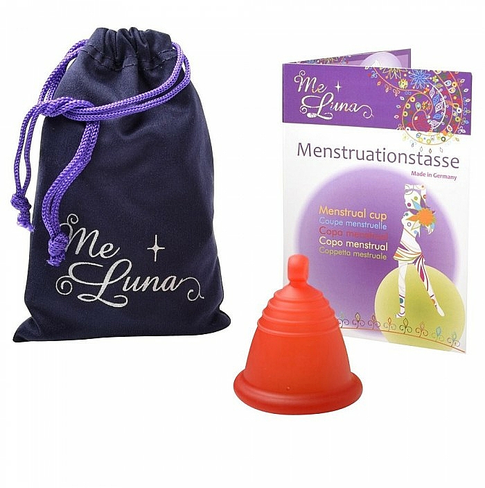 Menstruationstasse Größe L rot - MeLuna Classic Shorty Menstrual Cup Ball — Bild N1