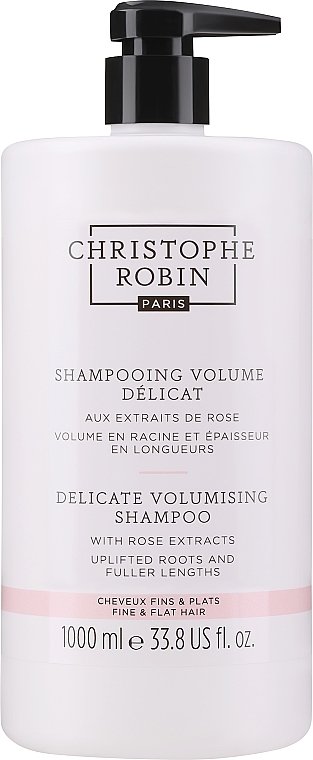 Schützendes Volumen-Shampoo mit Rosenextrakt für dünnes, gefärbtes und empfindliches Haar - Christophe Robin Delicate Volume Shampoo with Rose Extracts — Bild N2