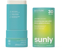 Sonnenschutzstick - Attitude Sunly Sunscreen Stick Unscented SPF30 — Bild N1