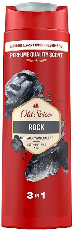 2in1 Shampoo und Duschgel mit Aktivkohle - Old Spice Rock With Charcoal Shower Gel + Shampoo — Bild N1