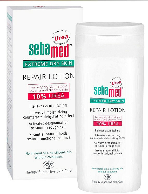 Feuchtigkeitsspendende Gesichtslotion für sehr trockene Haut - Sebamed Extreme Dry Skin Repair Lotion 10% Urea — Bild N1