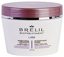 Glättende Maske für krauses und widerspenstiges Haar mit Bach-Blüten und Avocadoöl - Brelil Bio Treatment Liss Hair Mask — Bild N2