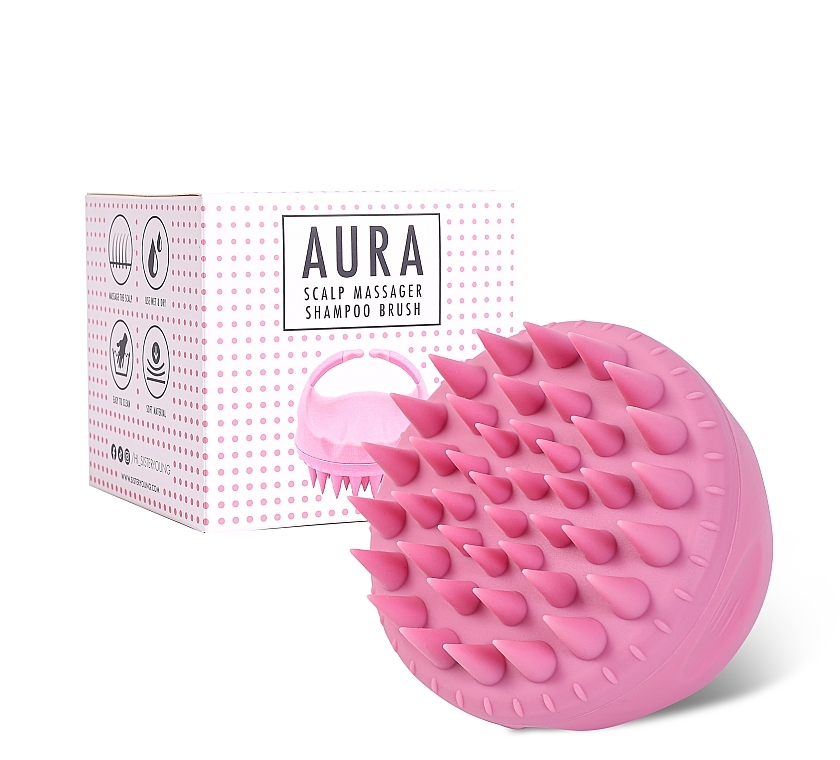 Kopfhautmassagebürste rosa - Sister Young Aura Scalp Massager Shampoo Brush — Bild N3