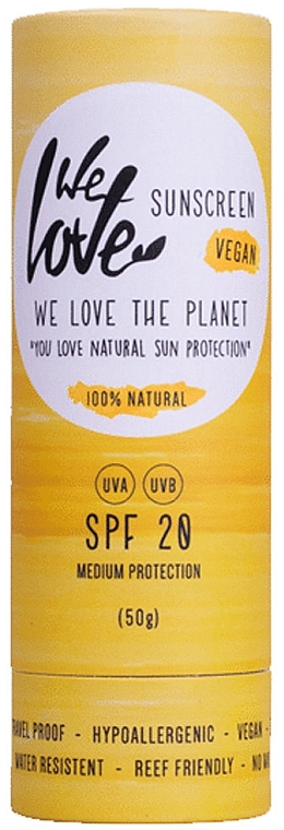 Natürlicher Sonnenschutzstift - We Love The Planet Natural Sunscreen Stick SPF 20 — Bild N1