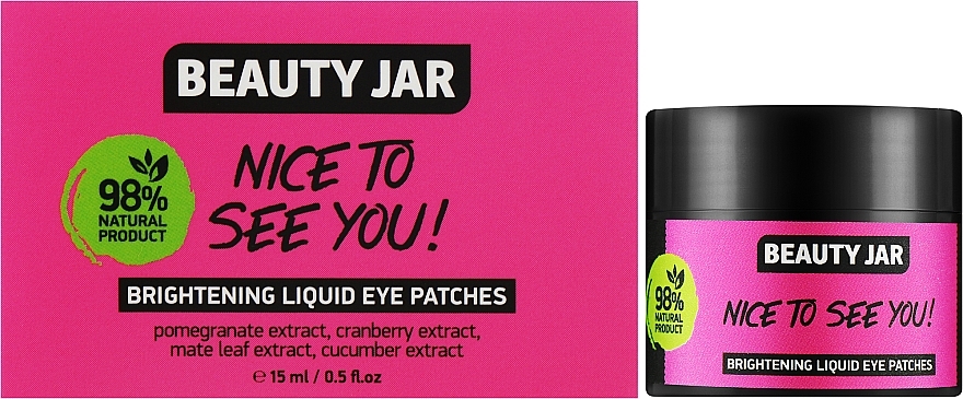 Flüssige Augenpatches - Beauty Jar Nice To See You Brightening Liquid Eye Patches — Bild N2