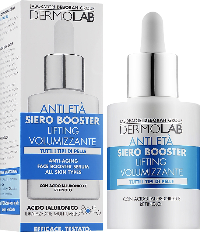 Anti-Aging Gesichtsserum mit Hyaluronsäure und Retinol - Deborah Milano Dermolab Anti-Aging Face Booster Serum — Bild N1