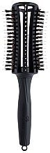 Rundbürste groß schwarz - Olivia Garden Finger Brush Round Black Large — Bild N1