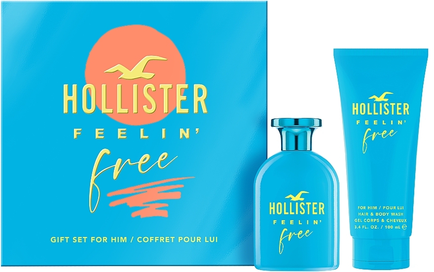 Hollister Feelin' Free For Him  - Duftset (Eau de Toilette 50ml + Duschgel 100ml)  — Bild N1