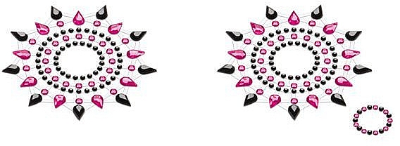 Tatospatches für Brust und Nabel schwarz-rosa - Petits Joujoux Gloria Set Black-Pink — Bild N1