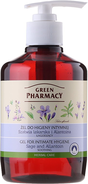 Beruhigendes Gel zur Intimhygiene mit Salbei und Allantoin - Green Pharmacy — Bild N3