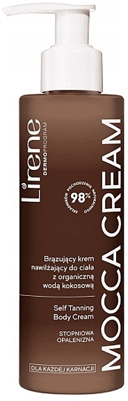 Feuchtigkeitsspendende Körpercreme mit Kokosnusswasser - Lirene Moccoa Moisturizing Cream — Bild N1