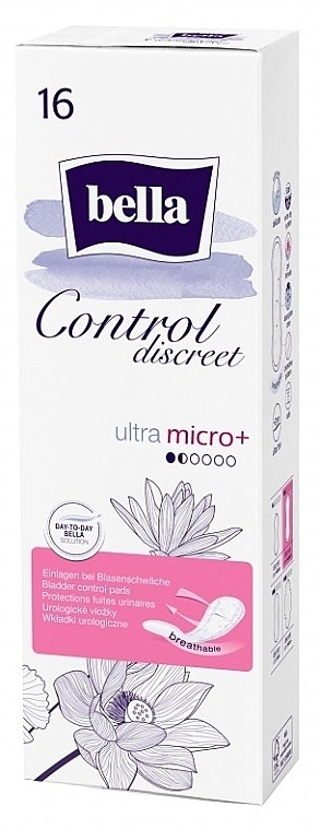 Urologische Einlagen für Frauen 16 St. - Bella Control Discreet Ultra Micro+ — Bild N2