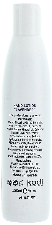 Handlotion Lavendel - Kodi Professional Hand Lotion Lavender — Bild N2