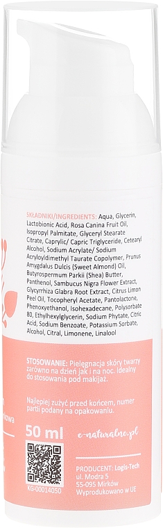 Gesichtscreme mit Hagebuttenöl, Lactobionsäure und Blumenextrakt - Lynia Cream — Bild N2