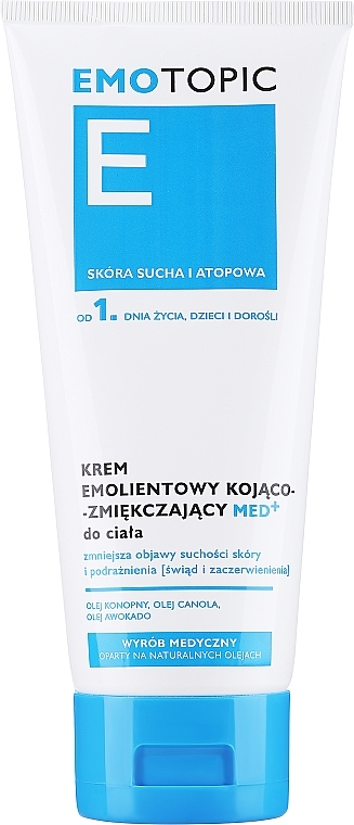 Creme für trockene und atopische Haut - Pharmaceris E MED+ Emotopic Soothing and Softening Body Emollient Cream — Bild N1