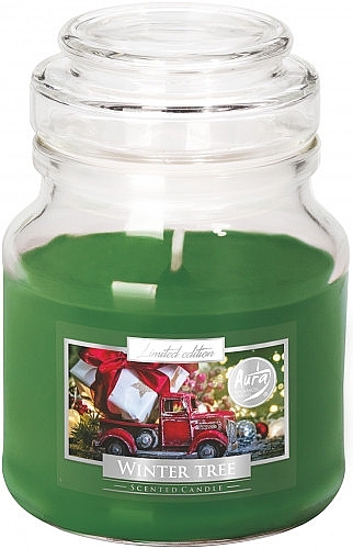 Duftkerze im Glas Winterbaum - Bispol Aura Scented Candle Winter Tree  — Bild N1