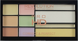 Gesichtsconcealer-Palette - Makeup Revolution HD Correct and Perfect Palette — Bild N2