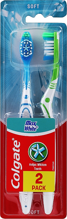 Zahnbürste weich Max White grün, blau 2 St. - Colgate Max White Soft Polishing Star — Bild N1