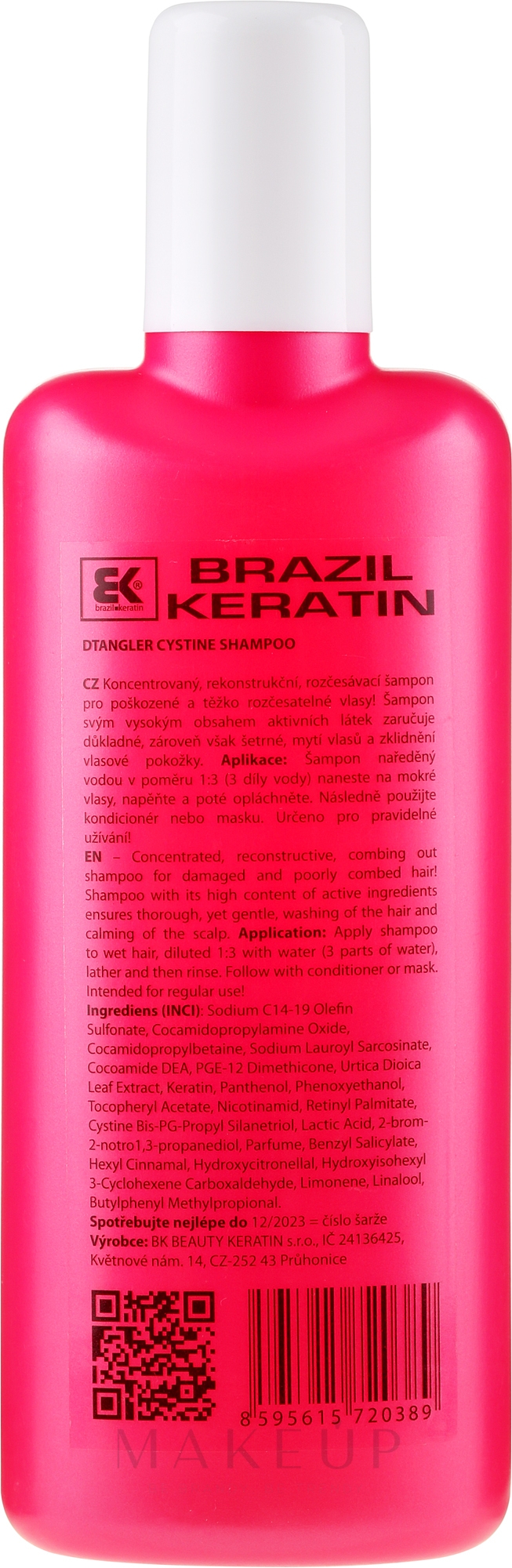 Haarshampoo mit Keratin - Brazil Keratin Dtangler Cystine Shampoo — Bild 300 ml