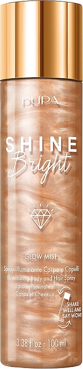 Aufhellendes Körper- und Haarspray - Pupa Shine Bright Glow Mist — Bild N1