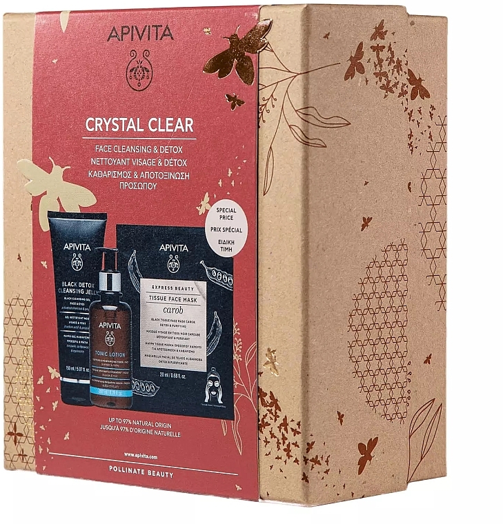 Set - Apivita Crystal Clear (f/cl/gel/150ml + f/tonic/200ml + f/mask/20ml) — Bild N3