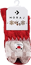 Düfte, Parfümerie und Kosmetik Weihnachtssocken für Damen mit Bären rot-beige - Moraj