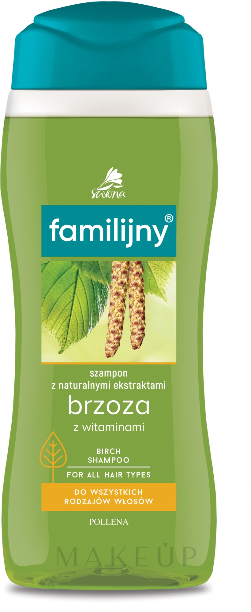 Shampoo mit Birke und Vitaminen für alle Haartypen - Pollena Savona Familijny Birch & Vitamins Shampoo — Bild 300 ml