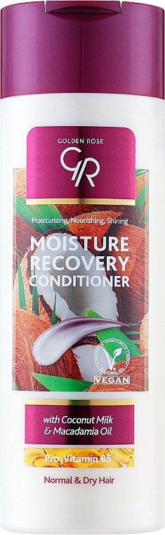 Conditioner für normales und trockenes Haar mit Kokosmilch und Macadamiaöl - Golden Rose Moisture Recovery Conditioner — Bild N1