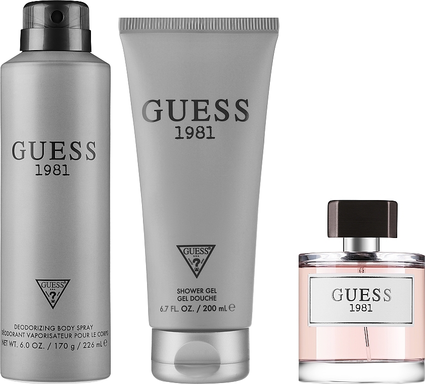 Guess 1981 For Men - Set (Eau de Toilette/100 ml + Duschgel/200 ml + Deodorant/226 ml) — Bild N2