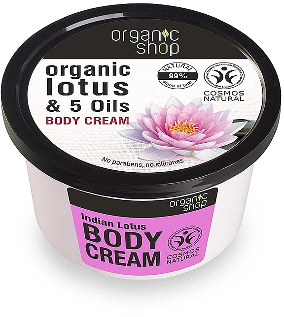 Körpercreme mit Bio Lotusextrakt und 5 Ölen - Organic Shop Body Cream Organic Lotus & 5 Oils