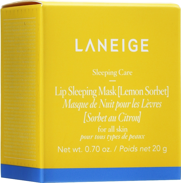 Weichmachende und regenerierende Lippenmaske für die Nacht mit Zitronengeschmack - Laneige Lip Sleeping Mask Lemon Sorbet — Bild N2
