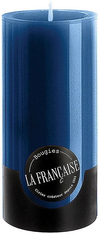 Kerze Zylinder Durchmesser 7 cm Höhe 15 cm - Bougies La Francaise Cylindre Candle Blue — Bild N1