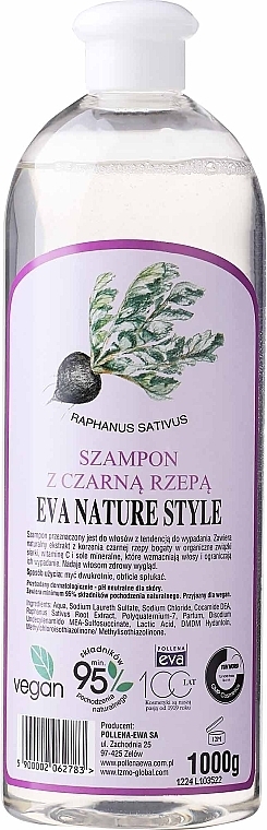 Shampoo mit schwrzem Rübe-Extrakt - Eva Natura Nature Style Shampoo With Black Turnip — Bild N3