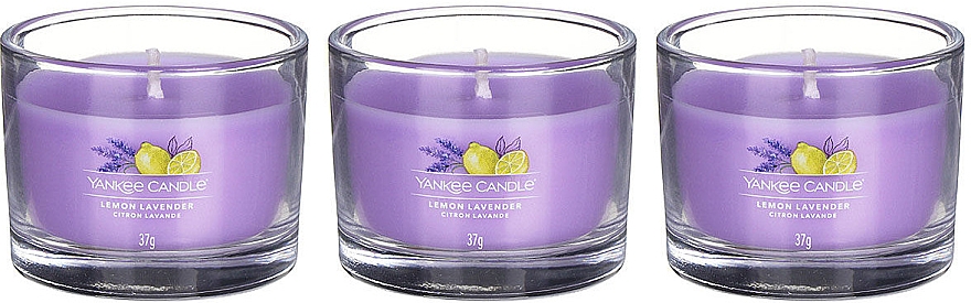 Duftkerzen-Set Zitrone und Lavendel - Yankee Candle Lemon Lavender (candle/3x37g) — Bild N2