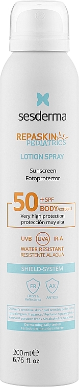 Sonnenschutzspray für Kinder - SesDerma Laboratories Repaskin Pediatrics Body Lotion Spray SPF50+ — Bild N1