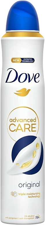 Deo Roll-on Antitranspirant - Dove Advanced Care Original Antiperspirant Deodorant Spray — Bild N1