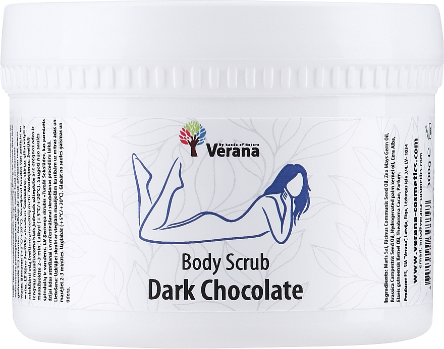 Körperpeeling Schwarze Schokolade - Verana Body Scrub Dark Chocolate — Bild N2