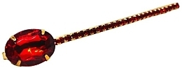 Haarnadel mit Zirkonen und Stein rot und golden - Lolita Accessories — Bild N1