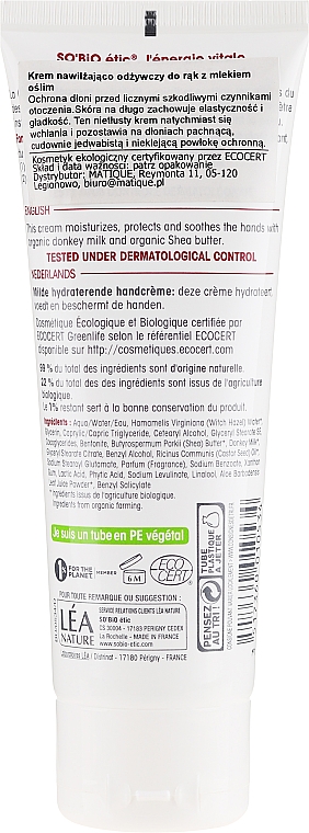 Feuchtigkeitsspendende Handcreme - So'Bio Etic Mon Lait d'Anesse Moisturizing Hand Cream — Bild N2