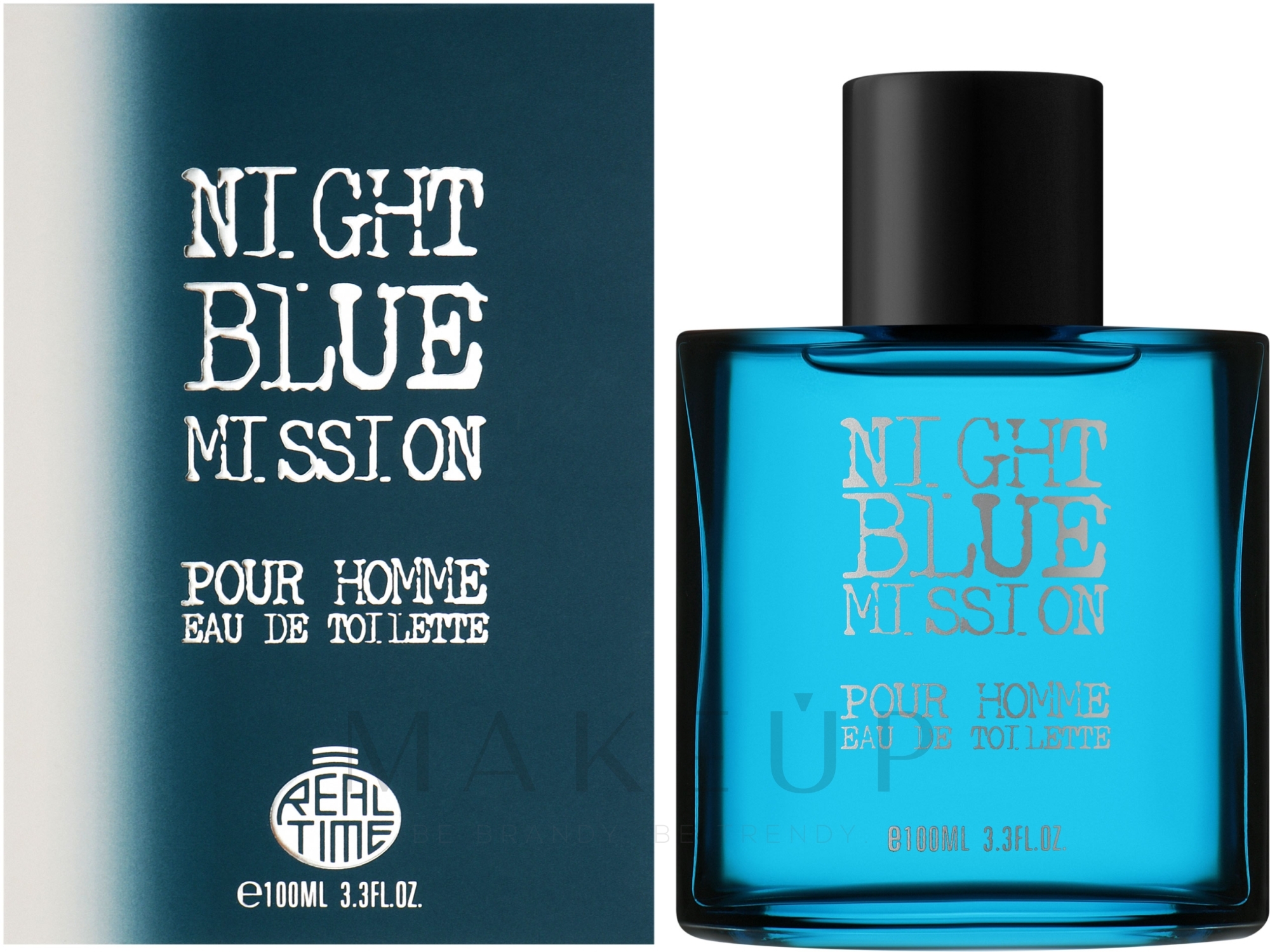 Real Time Night Blue Mission Pour Homme - Eau de Toilette — Bild 100 ml