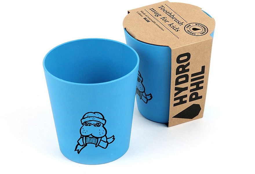 Zahnputzbecher Walross blau - Hydrophil Toothbrush Mug For Kids Plastic Free — Bild N4
