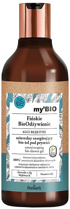 Minerales energiespendendes Bio Duschgel - Farmona My’Bio Finnish Nourish Bio-Shower Gel Blue Algae — Bild N1