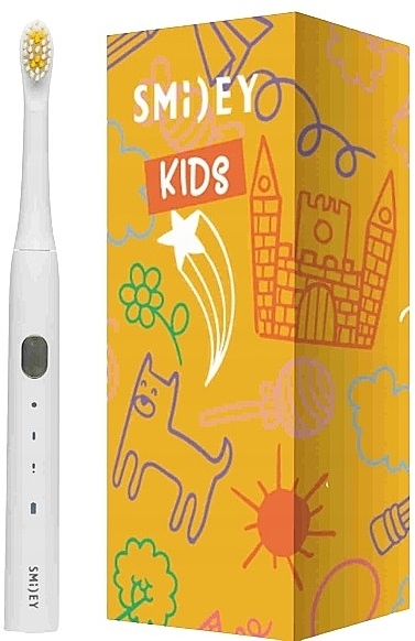 Elektrische Schallzahnbürste für Kinder weiß - Smiley Light Kids  — Bild N1