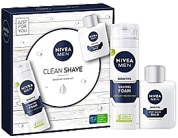 Set - NIVEA MEN Clean Shave Kit (After Shave Balsam 100ml + Rasierschaum 200ml)  — Bild N1