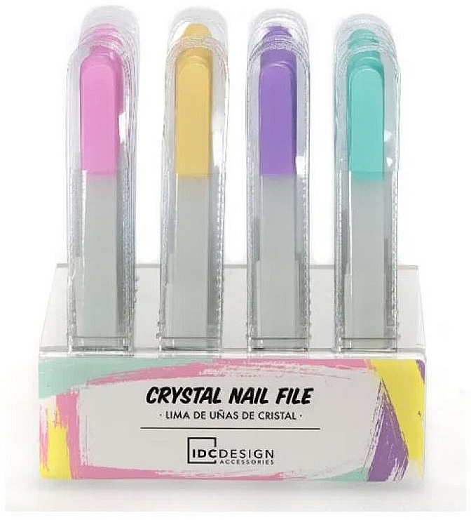 Glas Nagelfeile, grün - IDC Institute Precision Crystal Nail File — Bild N2