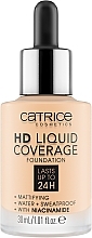Düfte, Parfümerie und Kosmetik Langanhaltende flüssige Foundation - Catrice HD Liquid Coverage Foundation