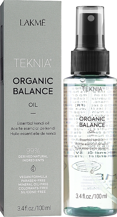 Ätherisches Kendi-Öl zur Pflege von Haar und Haut - Lakme Teknia Organic Balance Oil — Bild N2